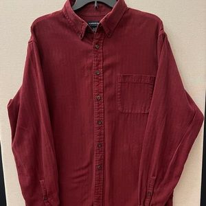 Lands end L/T  long sleeve flannel soft burgundy button down. Size16-16.5